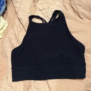 lululemon Energy Longline Ribbed Bra in navy